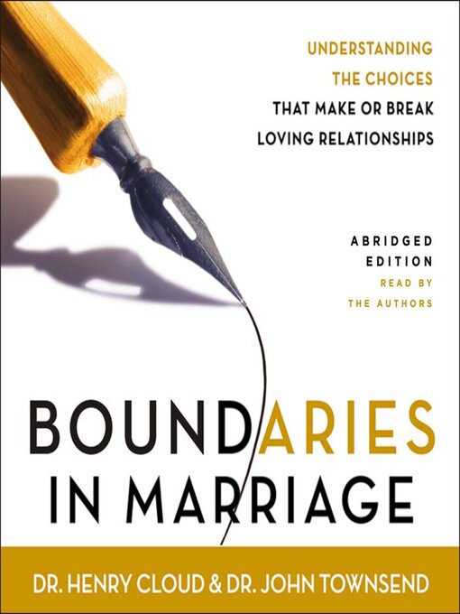 Title details for Boundaries in Marriage by Henry Cloud - Wait list
